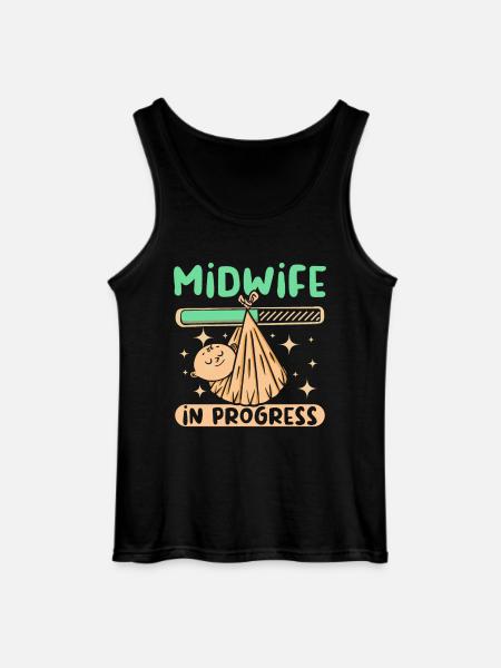 Midwife in progress - Gildan Men’s Tank Top - black