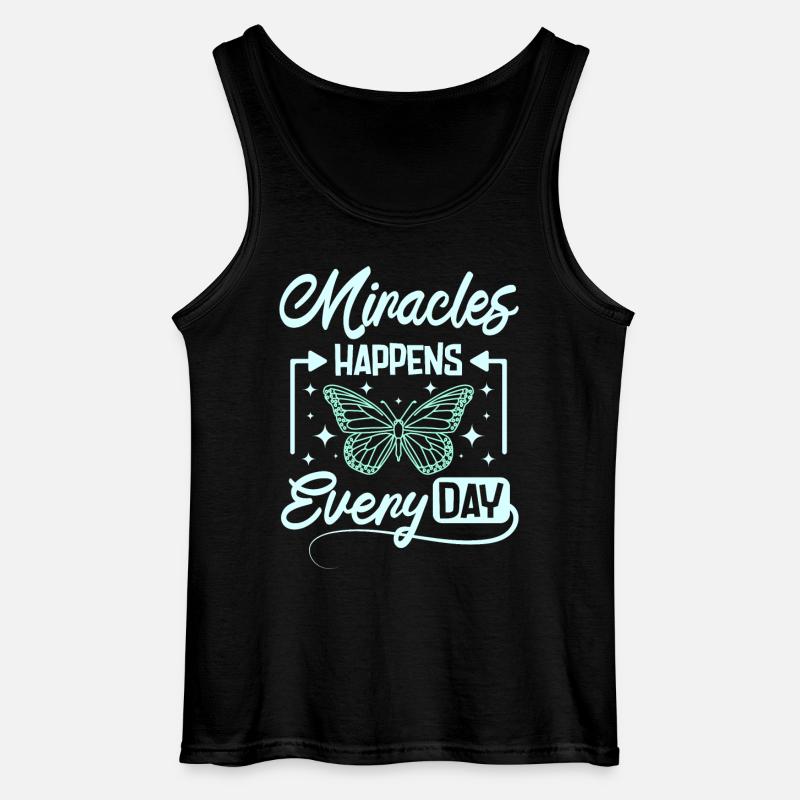 Miracles happens every day - Gildan Männer Tank Top - Schwarz