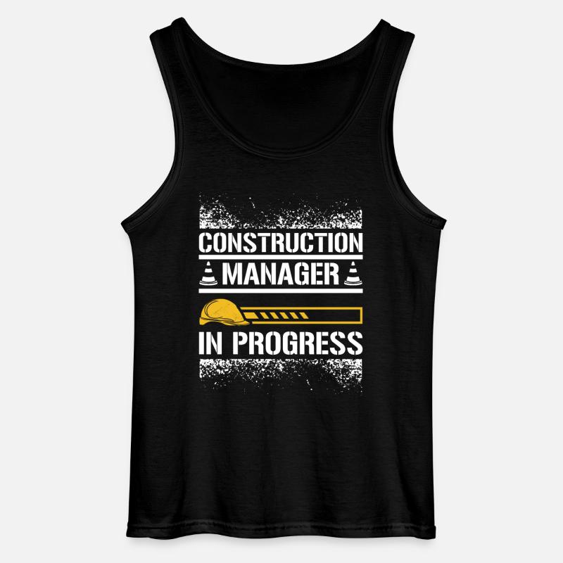 Construction manager in progress - Gildan Men’s Tank Top - black