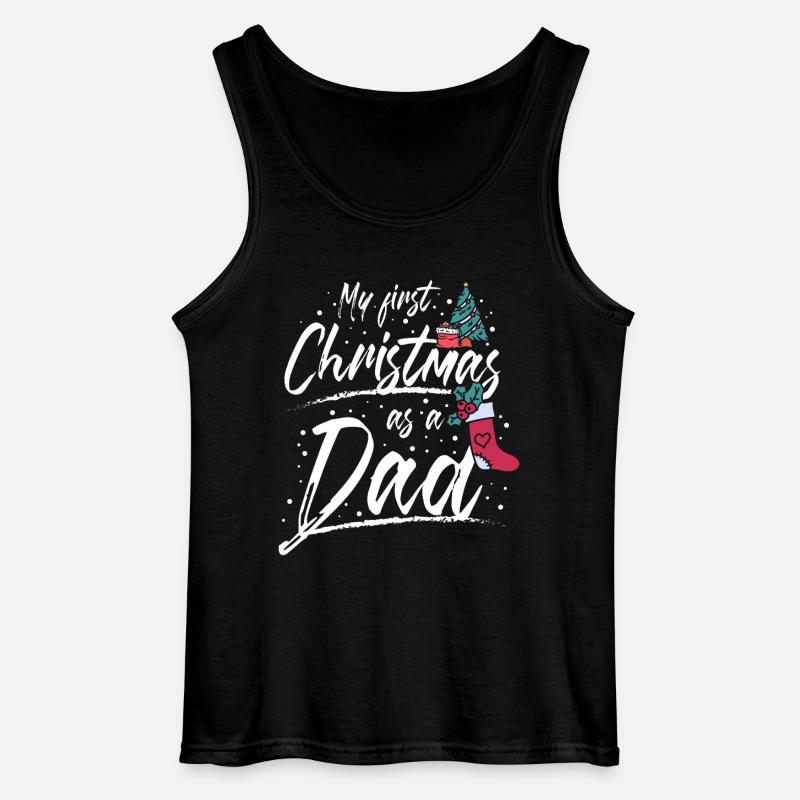 First christmas as a dad - Gildan Männer Tank Top - Schwarz