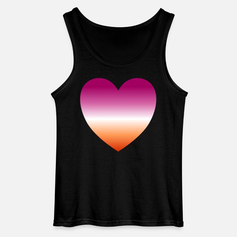 Lesbisches Herz - Gildan Männer Tank Top - Schwarz