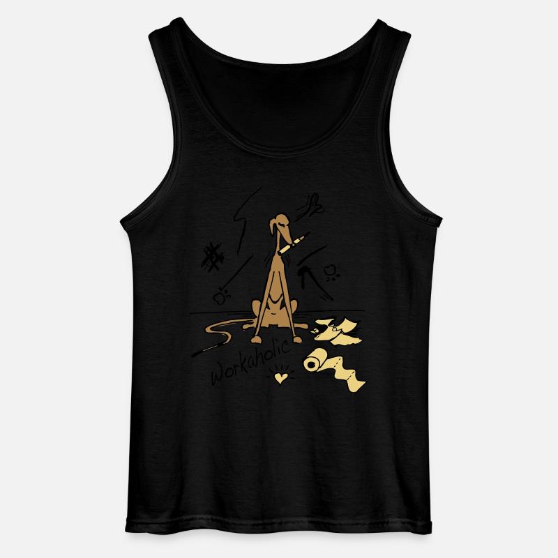 workaholic - Gildan Männer Tank Top - Schwarz