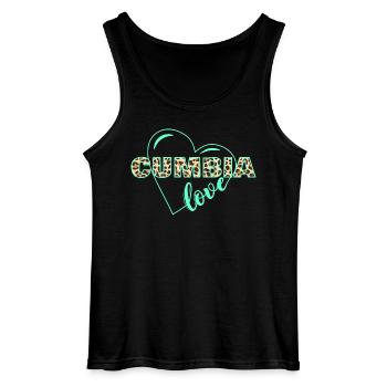 Cumbia Love Animal-Print - Gildan Männer Tank Top - Schwarz - Vorne - AI Model Male 185 dark (185cm)