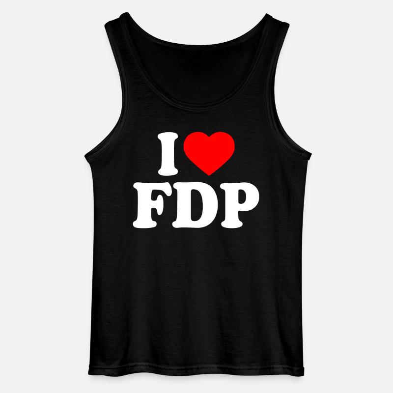 I love fdp - Gildan Männer Tank Top - Schwarz