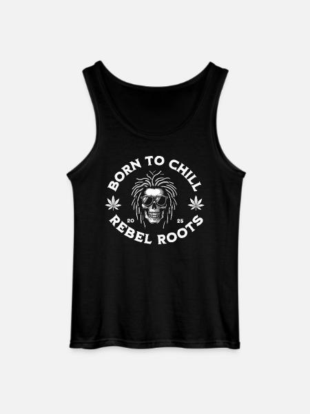 Skull Dreadlocks T-Shirt Unisex - Gildan Men’s Tank Top - black