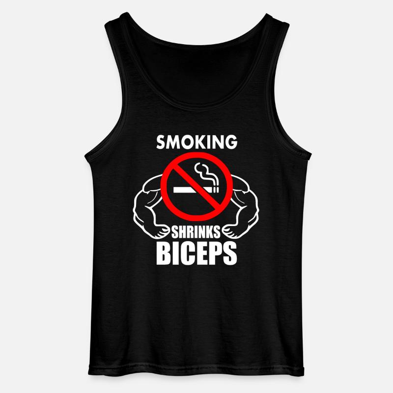 Smoking shrinks the biceps - Gildan Männer Tank Top - Schwarz