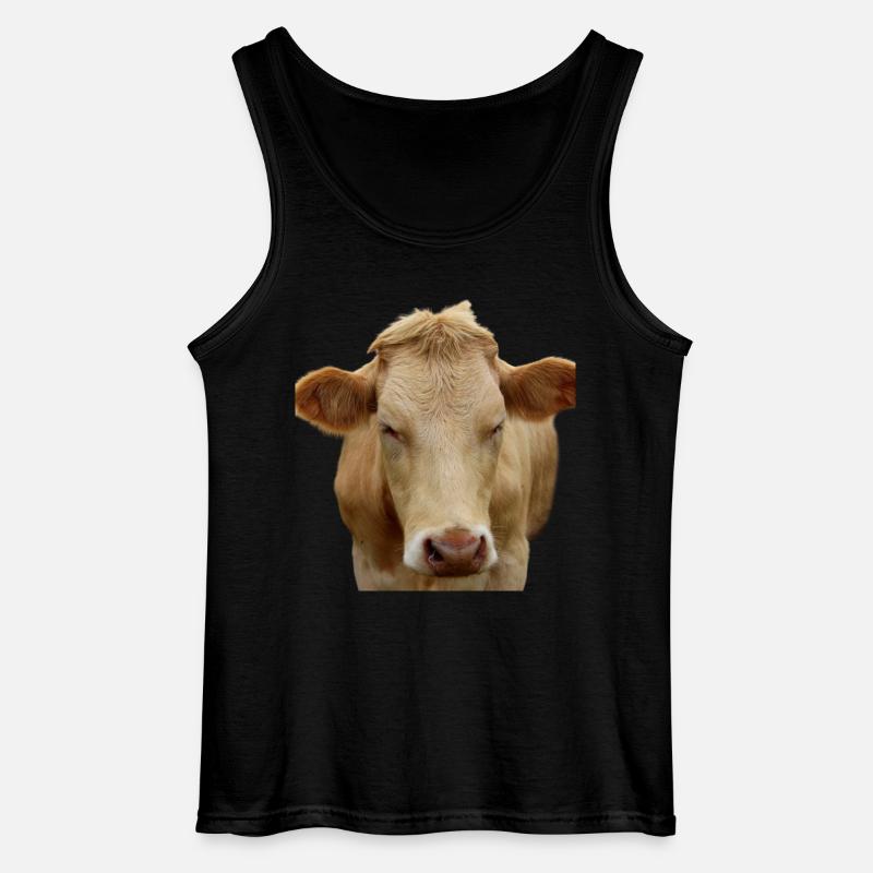 Kuh Kuhkopf - Gildan Männer Tank Top - Schwarz