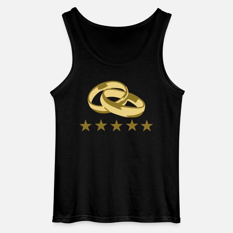 Eheringe - Gildan Männer Tank Top - Schwarz