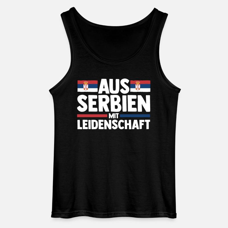 Serben Serbisch Serbien - Gildan Männer Tank Top - Schwarz