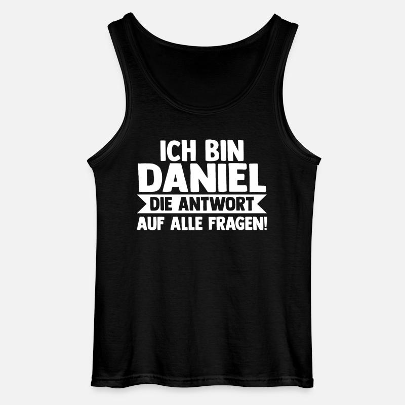 First name Daniel - Gildan Men’s Tank Top - black