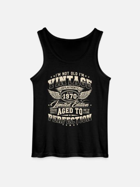 1970'erne Vintage Vintage Retro fødselsdagsgave - Gildan tanktop til mænd - sort