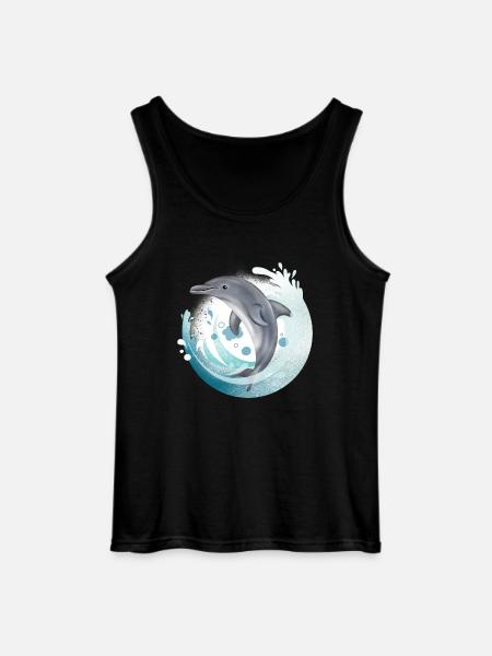 Tauch Dive Dolphin - Delfin - Gildan Men’s Tank Top - black
