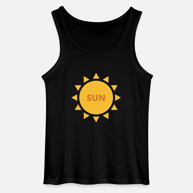 SONNE - Gildan Männer Tank Top - Schwarz