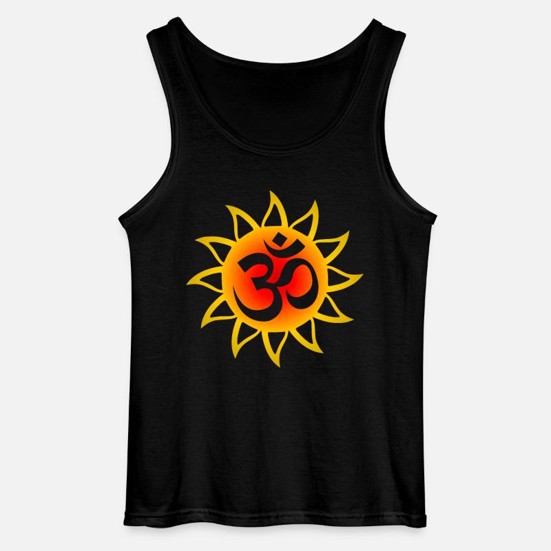 Om Sonne - Gildan Männer Tank Top - Schwarz