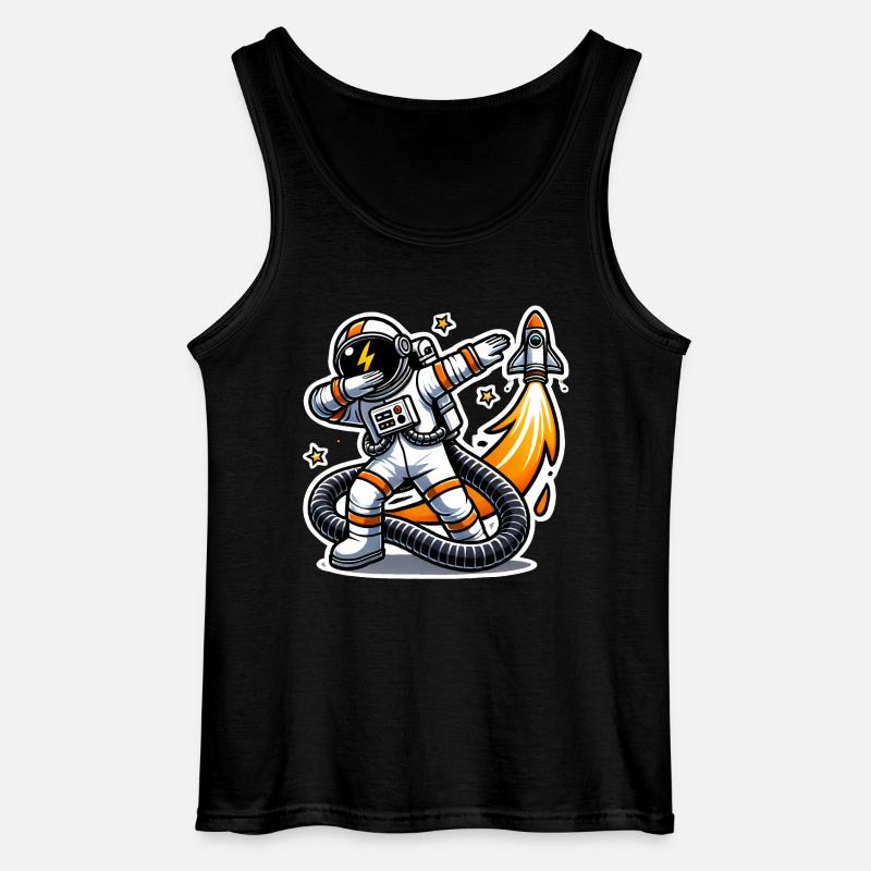 Lustiges Dabbing Astronaut Space Design - Gildan Männer Tank Top - Schwarz