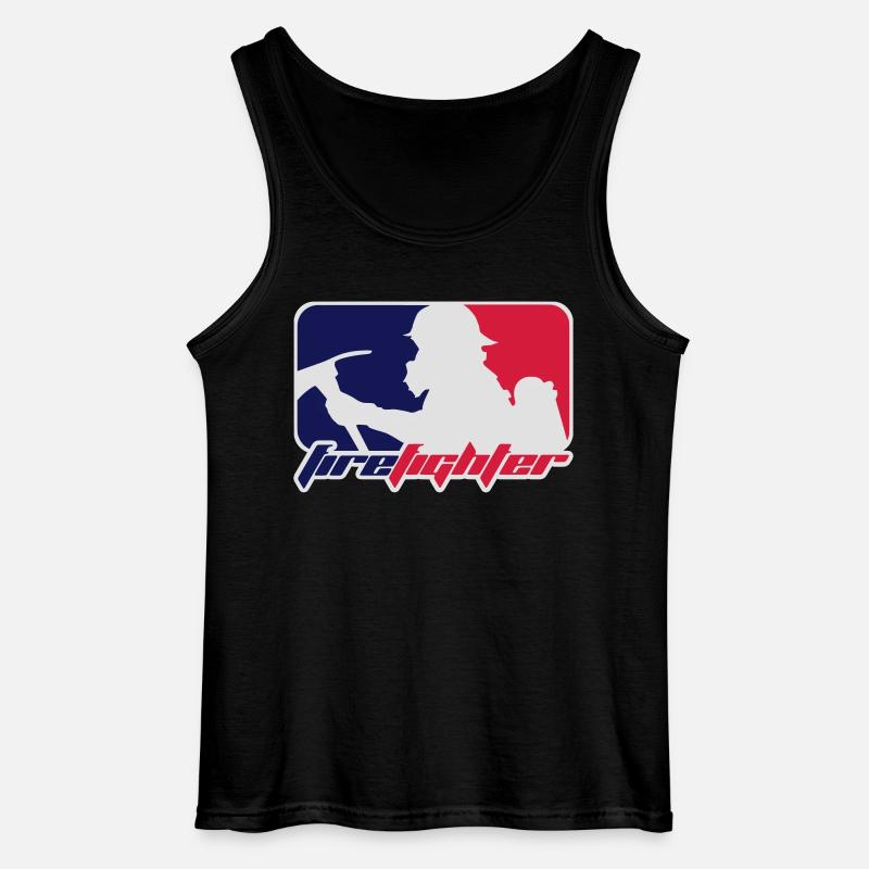firefighter - Gildan Männer Tank Top - Schwarz