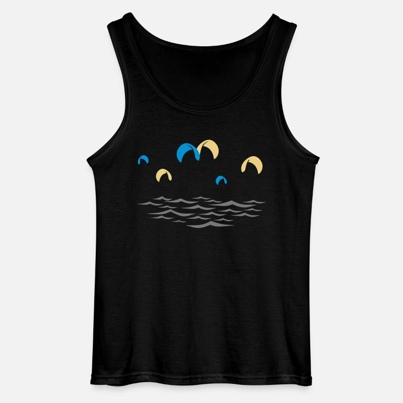 Kitesurfen - Gildan Männer Tank Top - Schwarz