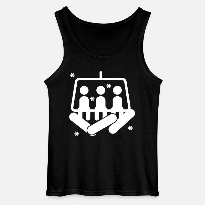Snowboard - Gildan Männer Tank Top - Schwarz