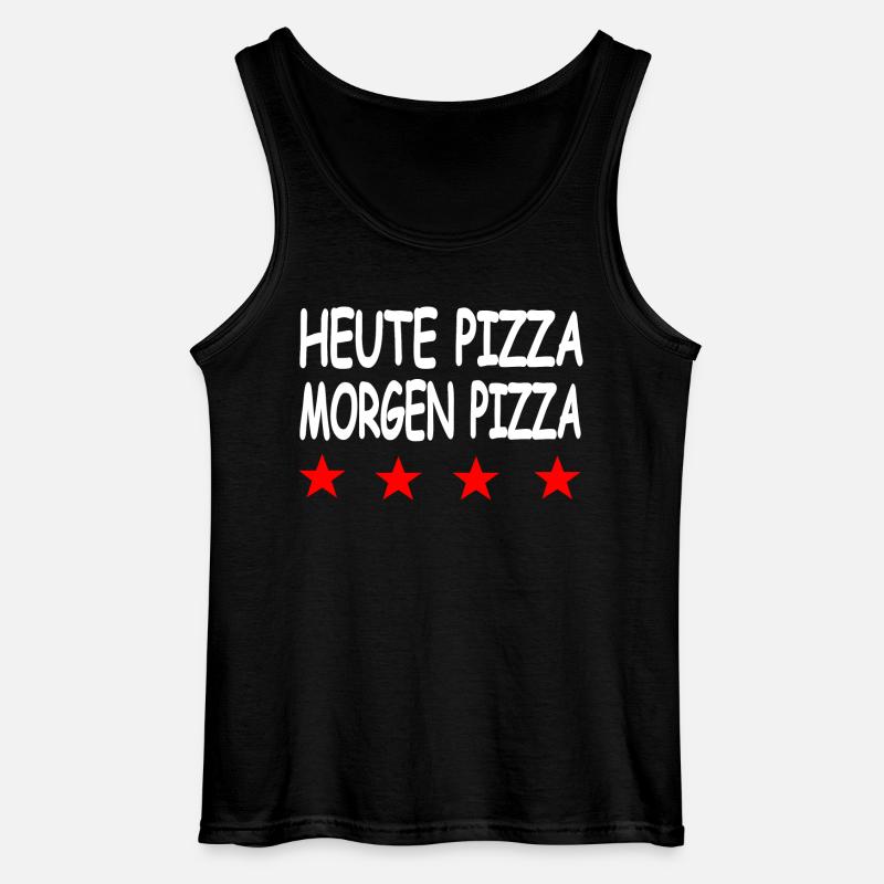 Pizza - Gildan Männer Tank Top - Schwarz