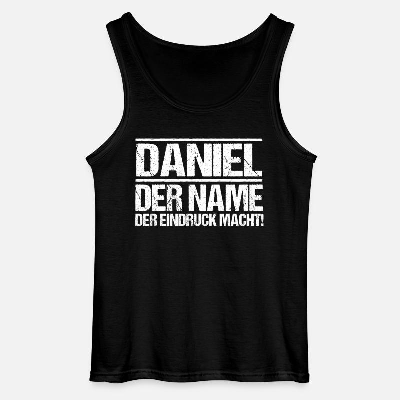 First name Daniel - Gildan Men’s Tank Top - black
