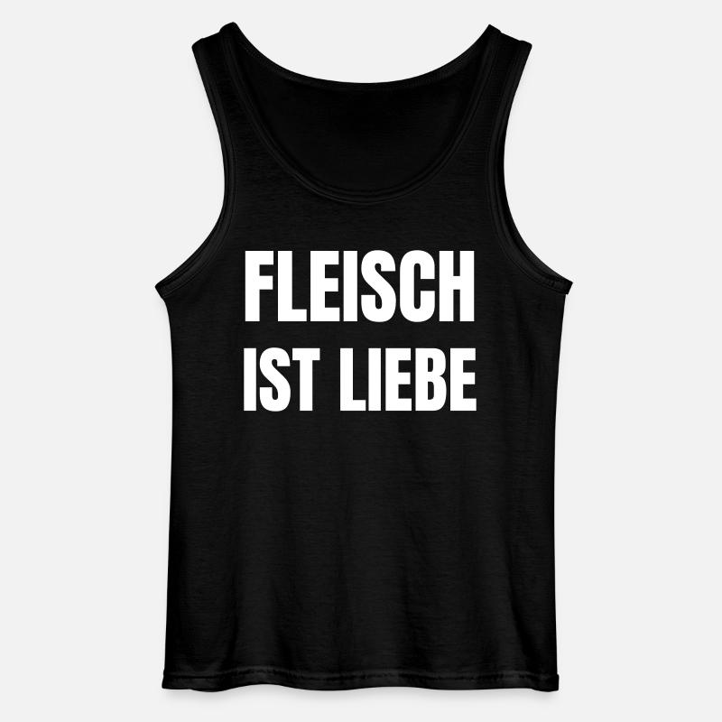 Fleisch ist Liebe - Gildan Männer Tank Top - Schwarz