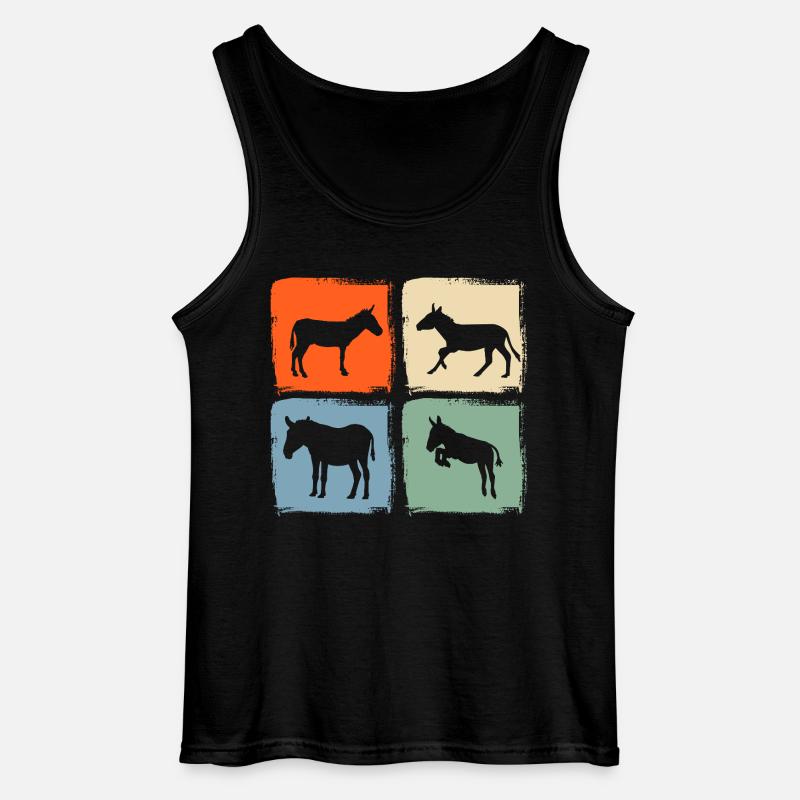 Esel - Gildan Männer Tank Top - Schwarz