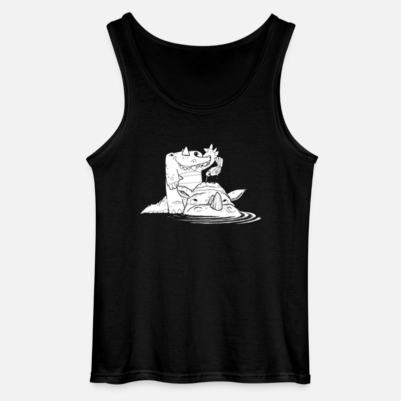 KrokoCrew - Gildan Männer Tank Top - Schwarz