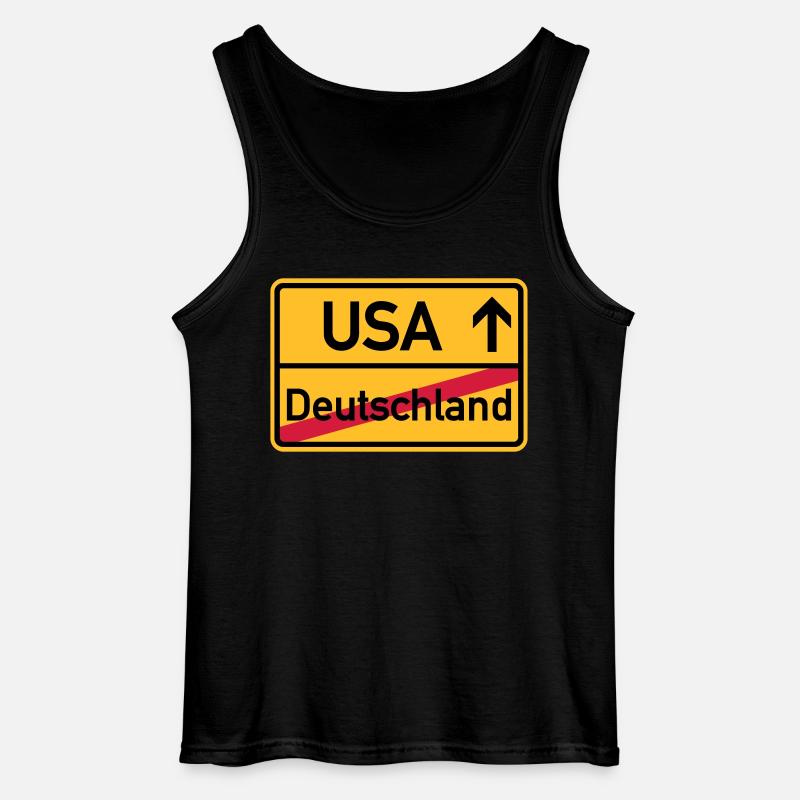USA - Gildan Männer Tank Top - Schwarz
