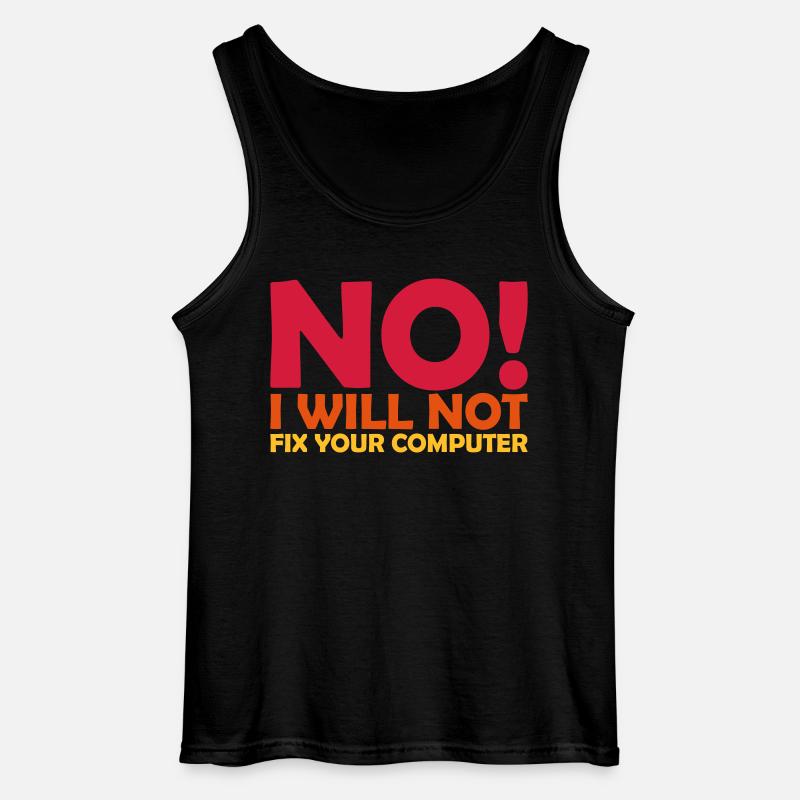 not fix your computer - Gildan Männer Tank Top - Schwarz