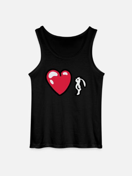 Bunny with Heart 3 - Gildan Men’s Tank Top - black