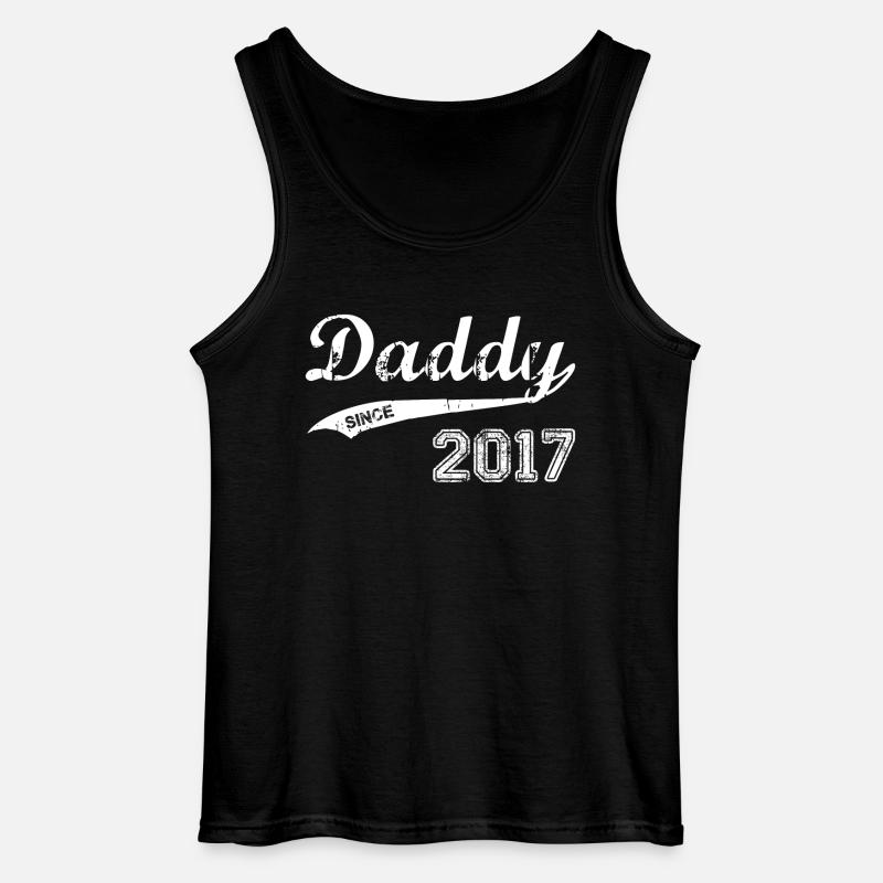 Daddy Since 2017 - Gildan Männer Tank Top - Schwarz