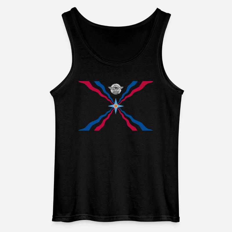 Assyrian Flag - Gildan Männer Tank Top - Schwarz