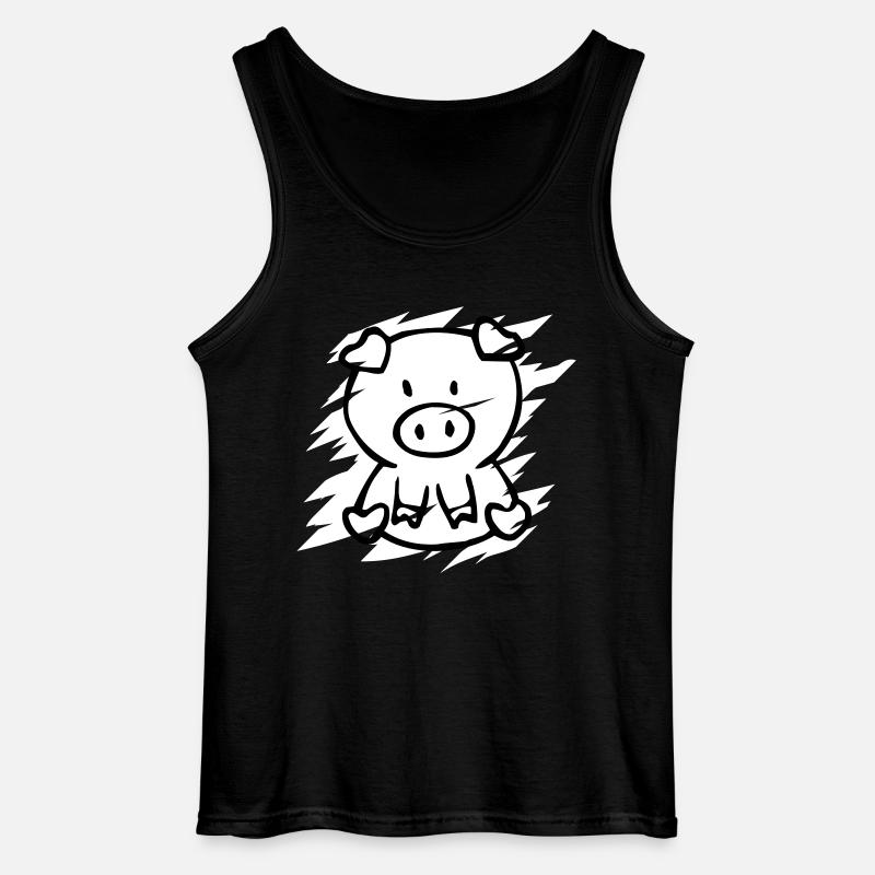 oink - Gildan Men’s Tank Top - black