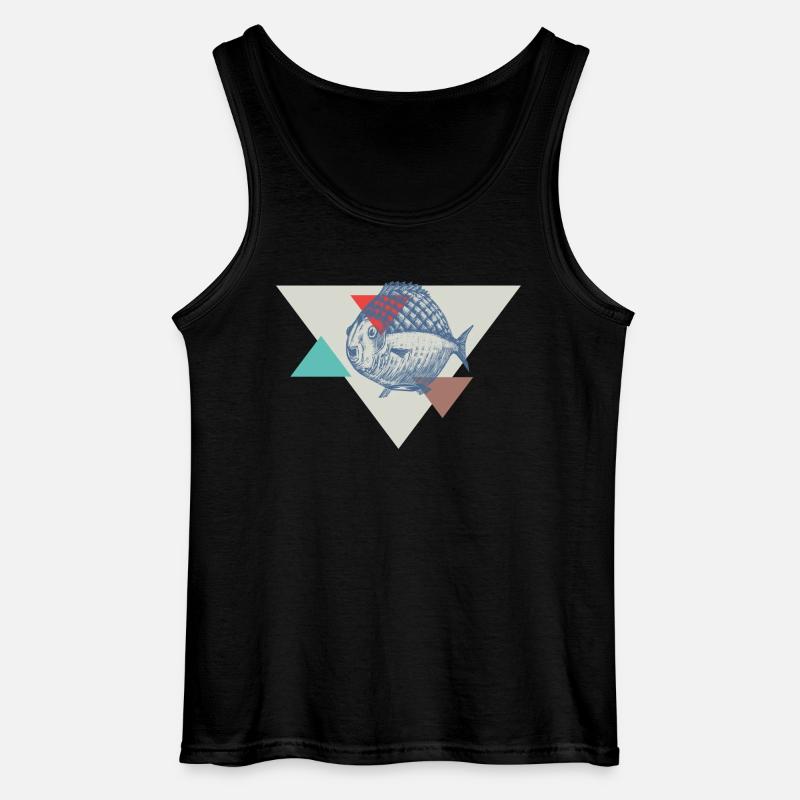Conception de triangle de poisson - Débardeur Gildan Homme - noir