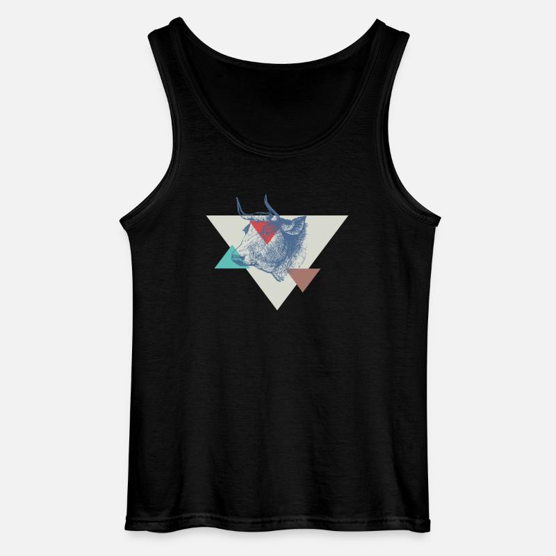 Conception de triangle de vache - Débardeur Gildan Homme - noir