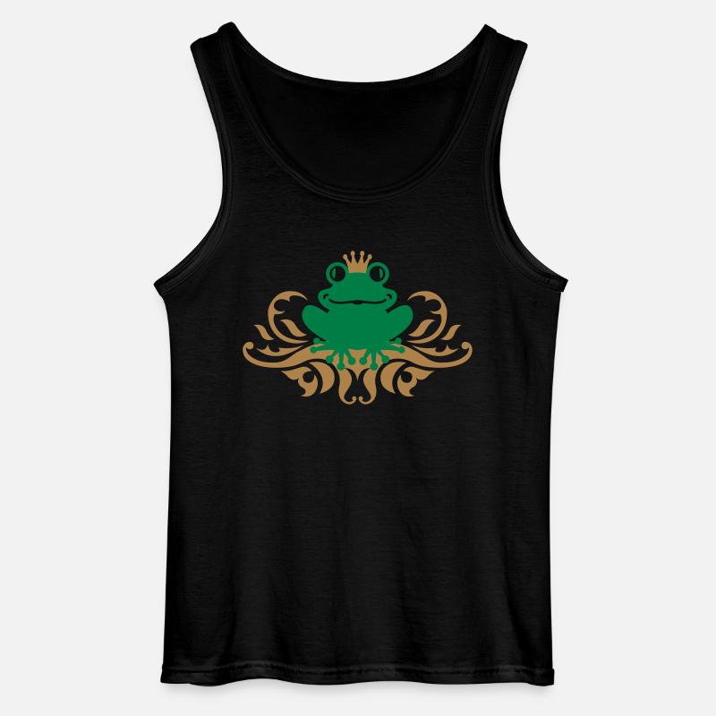 Frosch - König - Schnörkel - Gildan Männer Tank Top - Schwarz