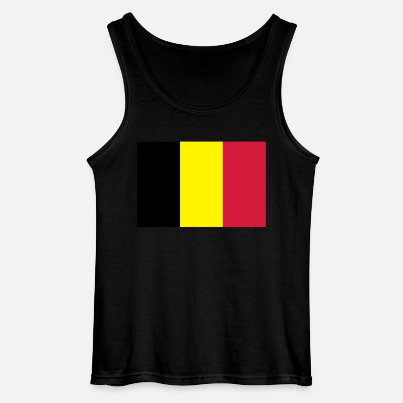 drapeau_belgique - Gildan Männer Tank Top - Schwarz