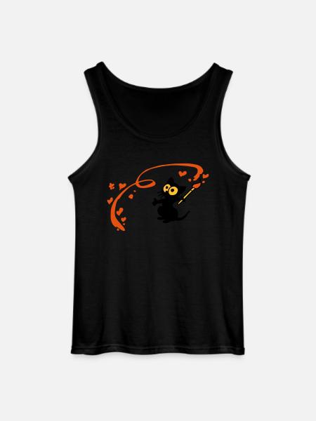 Kitten painter Georgia - Gildan Men’s Tank Top - black