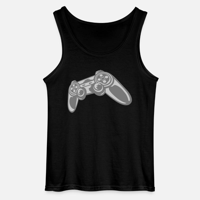 Gamer Konsole Retro Controller - Gildan Männer Tank Top - Schwarz