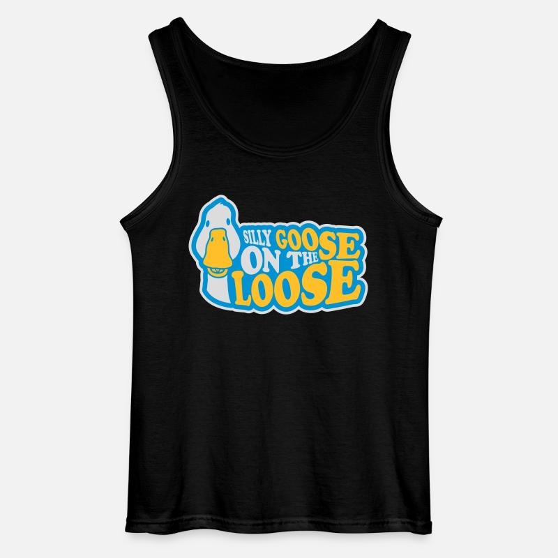 goose on the loose - Gildan Men’s Tank Top - black