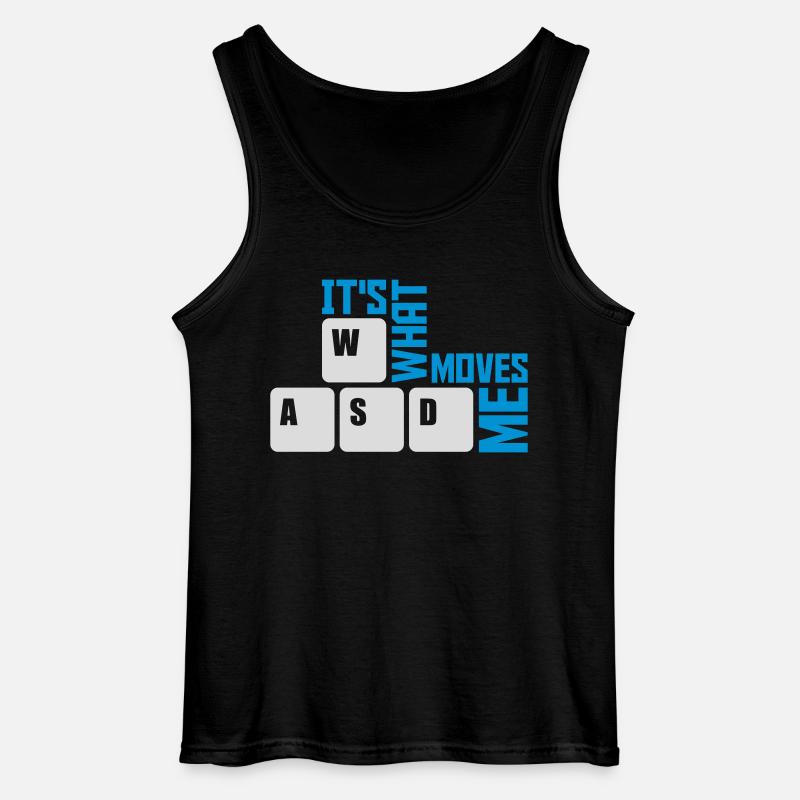 its what moves me - Gildan Männer Tank Top - Schwarz
