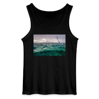 Wassertropfen - Gildan Männer Tank Top - Schwarz - Vorne - AI Model Male 185 dark (185cm)