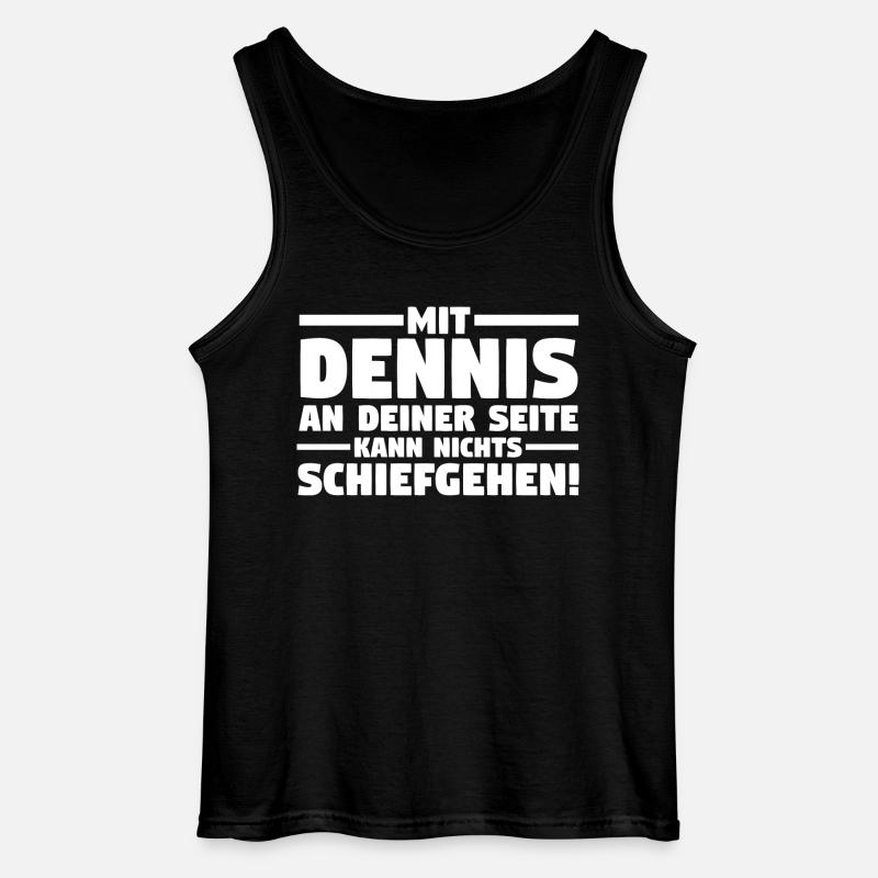 Vorname Dennis - Gildan Männer Tank Top - Schwarz