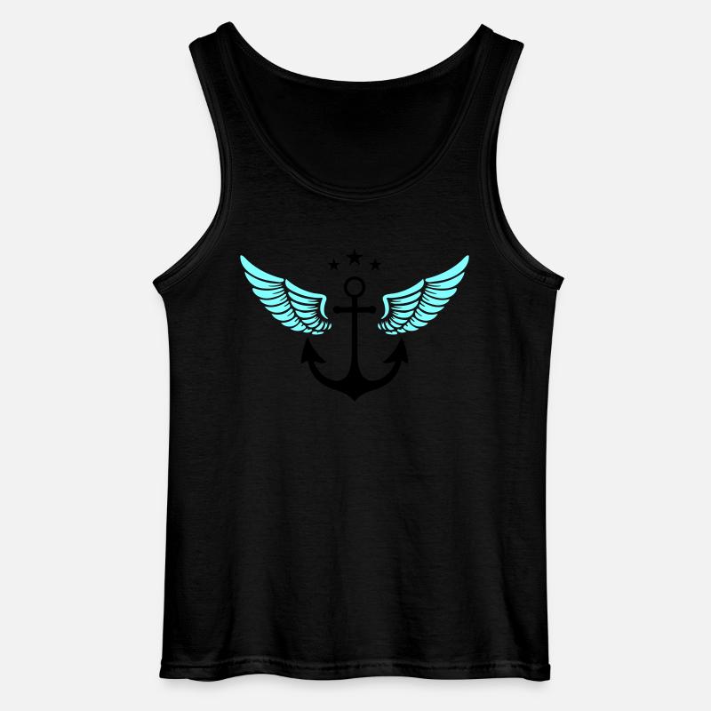 Anchor Symbol - Gildan Men’s Tank Top - black