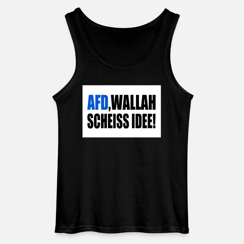 Afd wallah scheiss idee - Gildan Männer Tank Top - Schwarz