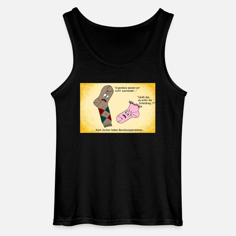 Socken - Gildan Männer Tank Top - Schwarz