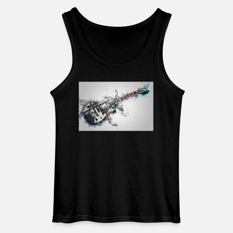 Electro Guitar - Gildan Männer Tank Top - Schwarz