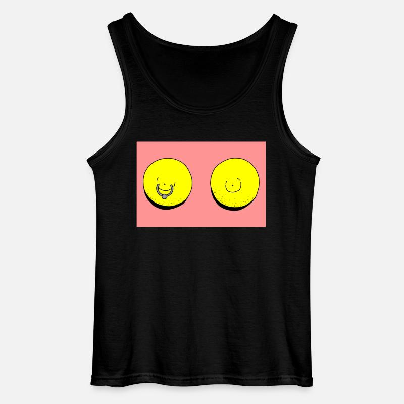 zitrone piercing rot - Gildan Männer Tank Top - Schwarz
