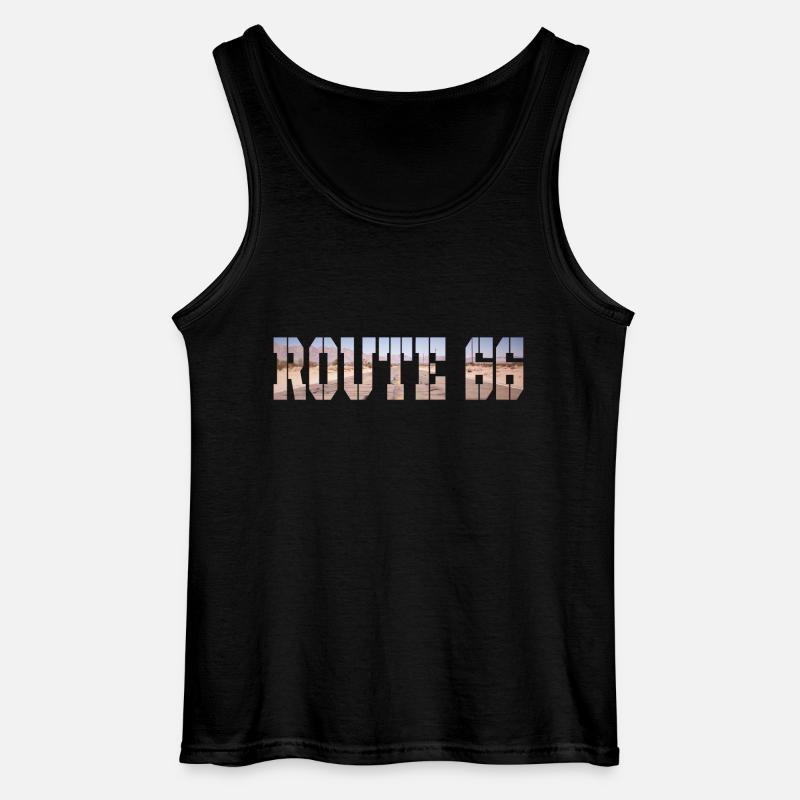 ROUTE 66 - Gildan Männer Tank Top - Schwarz
