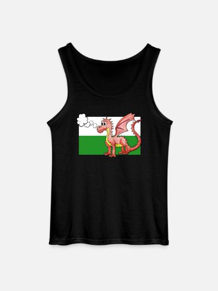 Puffing Welsh Dragon - Gregory - Gildan Men’s Tank Top - black